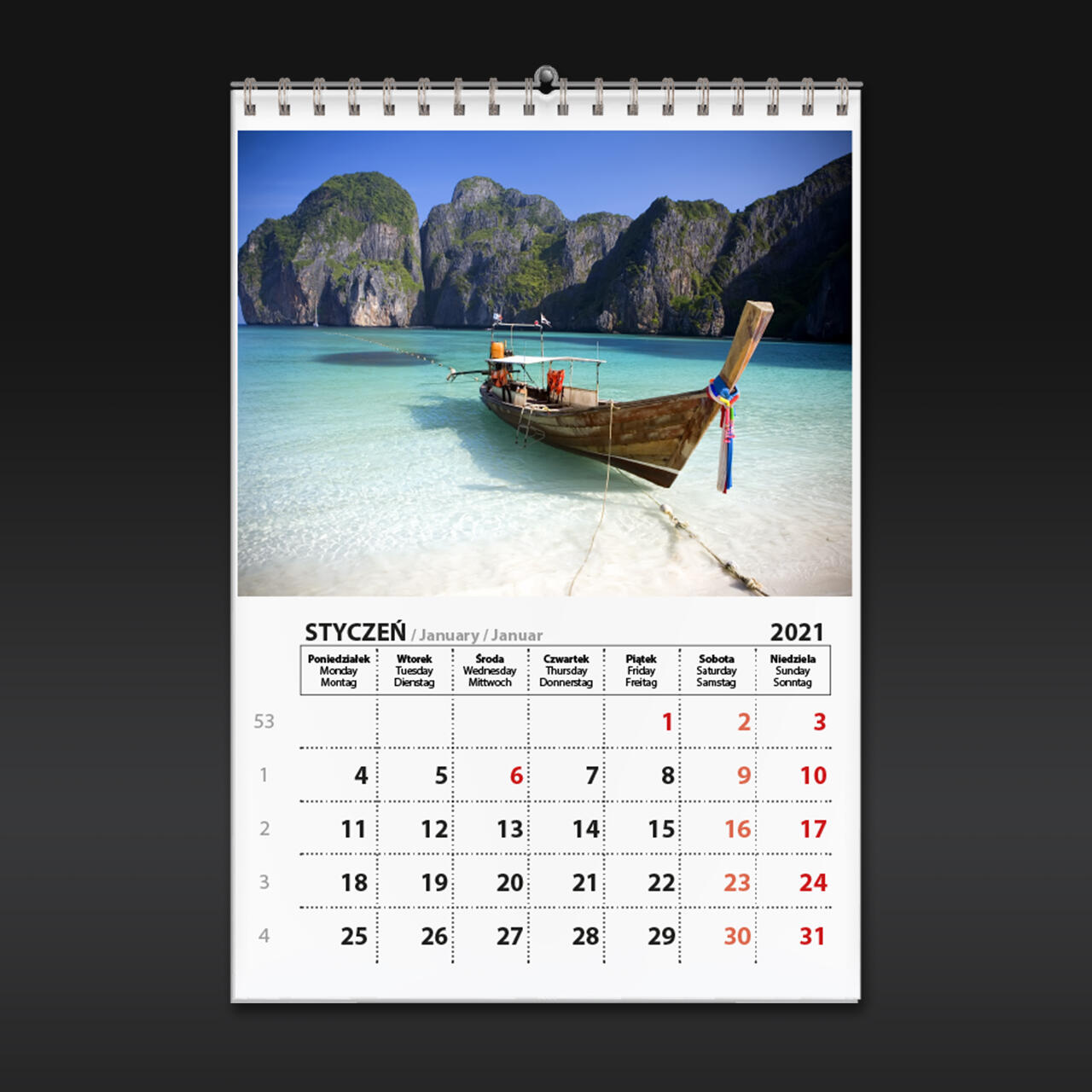Spiral bound Wall Calendars Fortis Printing House